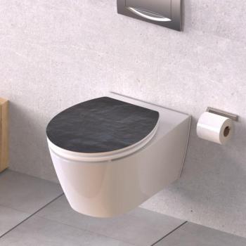 SCHÜTTE MDF HG WC-Sitz BLACK STONE, mit Absenkautomatik