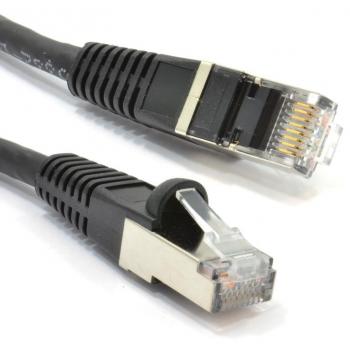 Cat6A SSTP LSZH RJ45 Ethernet Patch Cable 10m Black
