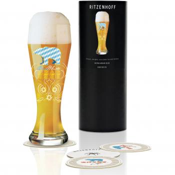 Kristall-Weizenbier Glas RITZENHOFF 500 ml – 5 Deckel (Petra Mohr)