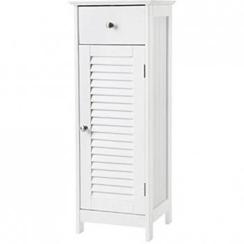 Compact Bathroom Cabinet with Slat Door