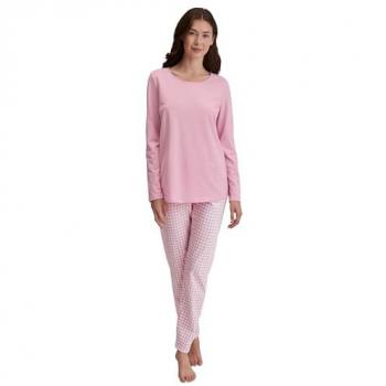 CALIDA Cotton Special Damen Schlafanzug, lang, S, rosa