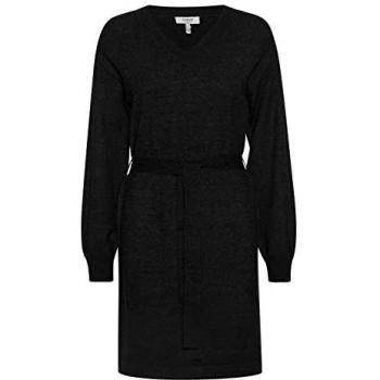 B.young Blusenkleid BYNONINA V-Ausschnitt Kleid mit Bindegürtel