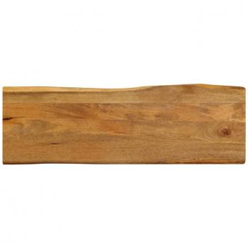 Table en bois massif de manguier 110x40x2,5 cm avec bords irréguliers