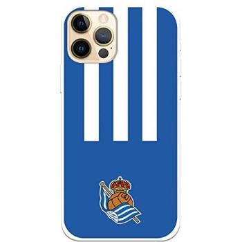 Funda Real Sociedad de Fútbol para iPhone 12 Pro Rayas Verticales