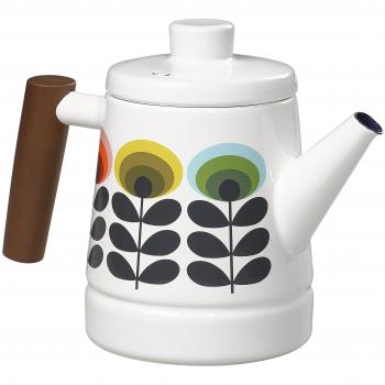 Orla Kiely Retro 1970s Ovale Teekanne – Mehrfarben Emaille