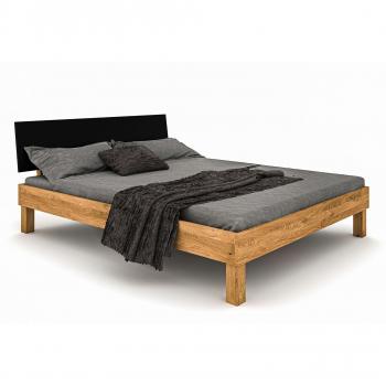 Lit Nuit d’Ébène Chêne Clair 140x190 – Tête en Noir