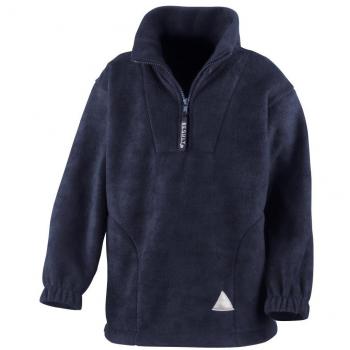 Active Zip‑Neck Fleece Jacket – Kids/Youth, Navy, Size 3-4