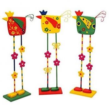 Oiseaux en bois décoratifs