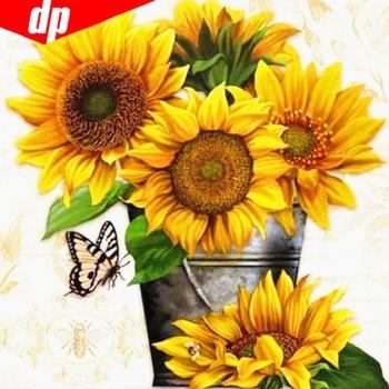 Blooming Sunflower 5D Embroidery Painting