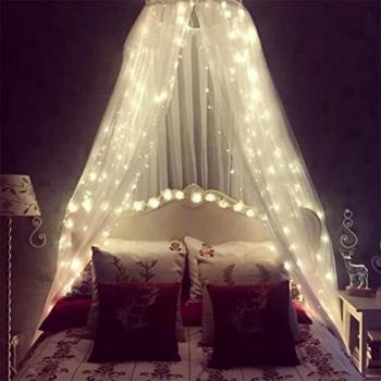 Mosquito Bed Net with LED Lights for Queen Size
