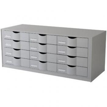 Cassettiera 12 Cassetti Grigio Paperflow – 85,7 cm x 32,9 cm x 34,2 cm