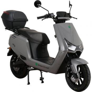ALPHA MOTORS Powermax 50 ccm – 45 km/h, EURO 5, grau/dunkelgrau/Schwarz, Topcase optional