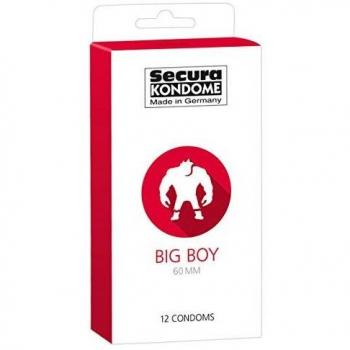 Secura Big Boy Clear Condoms, 12 Count