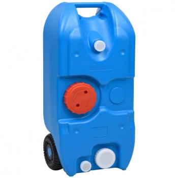 Tanque de agua con ruedas para camping 40 L color azul