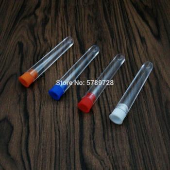 Tubes à essai en plastique transparent 30 pièces 12x75mm pour fournitures scolaires