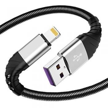 Jeenek iPhone Ladekabel 2M, [ MFi Certified ] 2Pack 2m USB A auf Lightning Kabel Lange, 6ft Nylon Apple iPhone USB Kabel für iPhone 12 Pro 11 XS Max XR X 8 Plus 7 6s 6 SE 5s 5c 5 iPad (Schwarz)