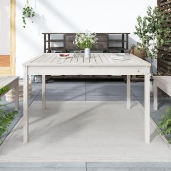 VidaXL Kiefernholz Gartentisch in Weiß