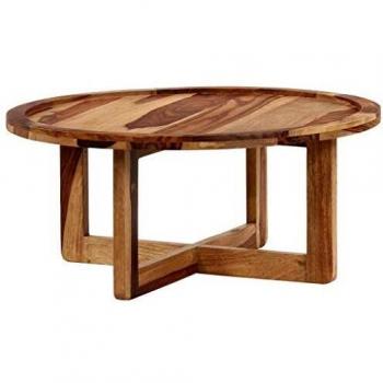 Beistelltisch aus massivem Sheeshamholz, 80 x 35 cm – Rundtisch