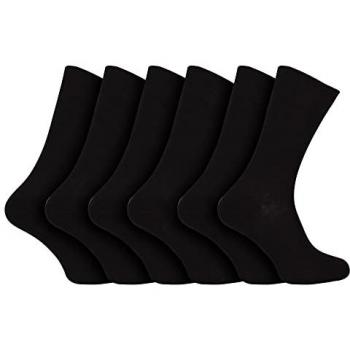 Sock Snob 100% ägyptische Baumwolle Socken für Männer 6 Paar in Schwarz EU 40