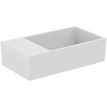Ideal Standard Extra Handwaschbecken (weiß) – Keramikmodell T3919MA, 45×25×15 cm, linksbank, Überlauf, kein Hahnloch