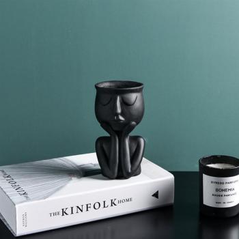 Minimalist Human Face Vase
