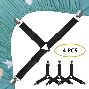 Attaches bretelles élastiques pour couvre-matelas 4 pièces