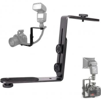 Staffa multipla a L per fotocamera e flash Speedlite
