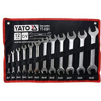 LLAVES FIJAS YATO SATINADA 12uds