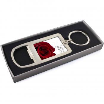 Girlfriend Love Chrome Bottle Opener and Keyring by Rose-Wife