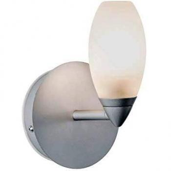 Paulmann 70838 Carina Applique murale en métal et verre avec protection IP44 Chromé mat satiné 28 W
