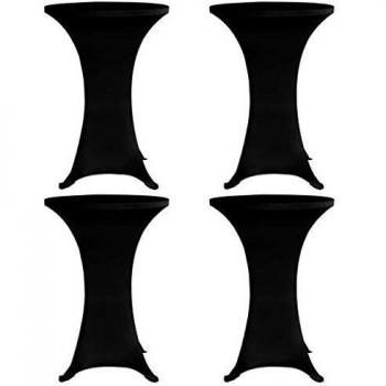 Housses de table pour cérémonie Ø 80 cm Noir