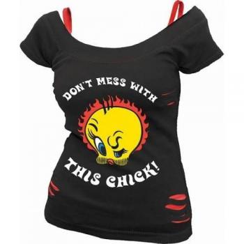 Maglietta donna Looney Tunes Tough Chick – Design Animato