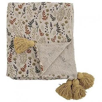 Couvre-lit Filipa jaune en coton Bloomingville