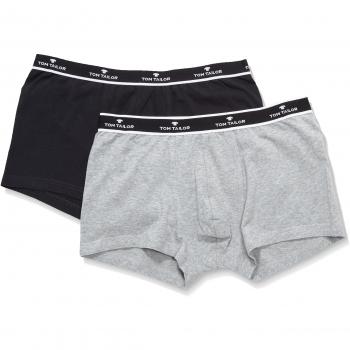 TOM TAILOR Underwear Herren Hip Pants 2er Set, Dunkelgrau, Größe S