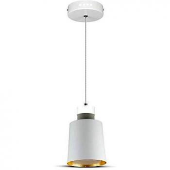 Lampadario Sospensione Metallo 7W 4000K Plexiglass Bianco