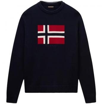 Napapijri MURA Pullover – Rundhals, Marine, L (Herren)