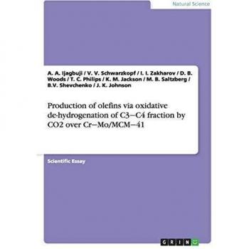 Production of olefins via oxidative de-hydrogenation of C3¿C4 fraction by CO2 over Cr¿Mo/MCM¿41