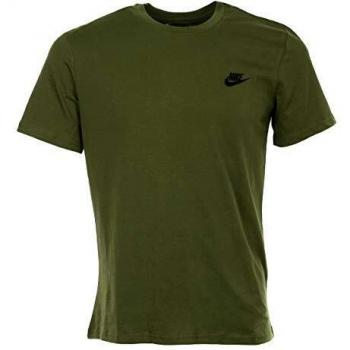 Tee-shirt Nike Club brodé Futura pour homme, Olive Canvas/Noir, m