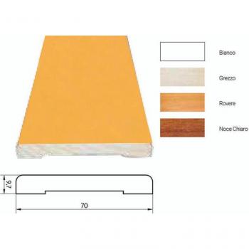 Coprifilo Liscio in Abete Grezzo 2250x70 mm SP 10 mm
