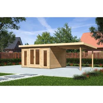 Gartenhaus Rabensee 2 SET von KARIBU, naturbelassen
