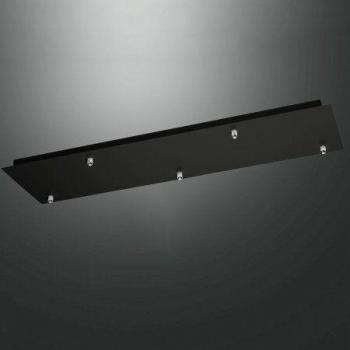 Montatura Nera Rettangolare 5 Fori 90x25 cm – Fabas 3481‑54‑101