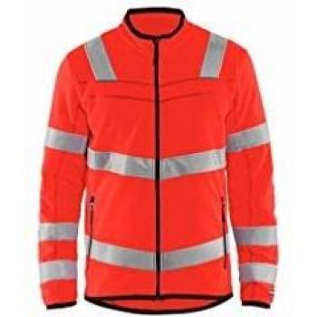 Krähe WORKWEAR Blaklader High-Vis Fleecejacke, rot, 4XL