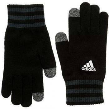 Black/Dark Grey Tiro Grip Gloves – Adidas – Men – Medium