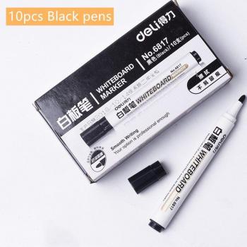 Schreibset für Whiteboards – 10 farbige Marker, weißes Gremium