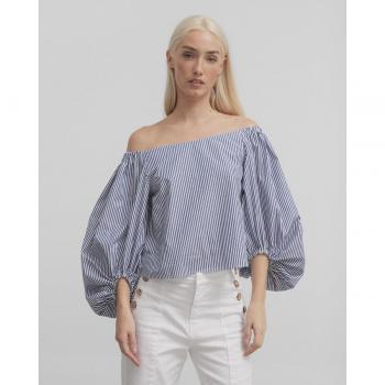 Silbon Blusa Estilo Rayas Azul Marino