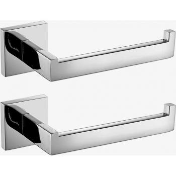 Support de papier essuie-mains carré en acier inoxydable, 2 pièces/lot