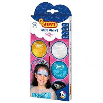 Jovi set de maquillaje princess 6 botes de 8ml + accesorios colores surtidos