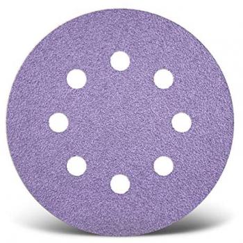 Purple HD Disques d’auto‑agripage 125 mm, 8 trous, mix céramique, 50 pièces (G120)