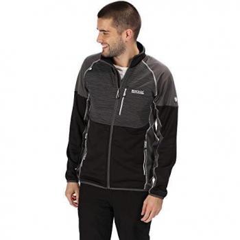 Herren-Softshell‑Jacke Regatta Yare II – Extol Stretch, Schwarz/Magnet, 5XL