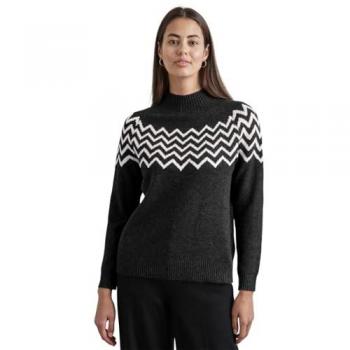 Street One Pullover mit Stehkragen in Grau